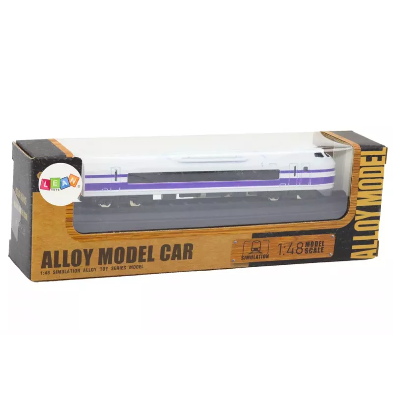 LEAN TOYS Collector's Model Train Wagon 1:48 Metal White and Purple