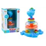 LEAN TOYS Nīlzirgs Vērptuve ar Bumbiņām Zīdaiņiem Zilā Krāsā