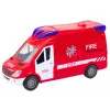 LEAN TOYS Ugunsdzēsēju mašīna ar gaismām, skaņām, atveramām durvīm, braukšana, sarkana