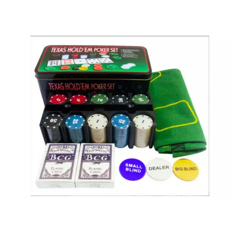 LEAN TOYS Poker Game Set 2 Decks of Cards Chips Game Board