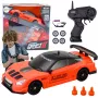 LEAN TOYS Ar tālvadību vadāma sporta automašīna 1:24 Oranža ar maināmiem riteņiem