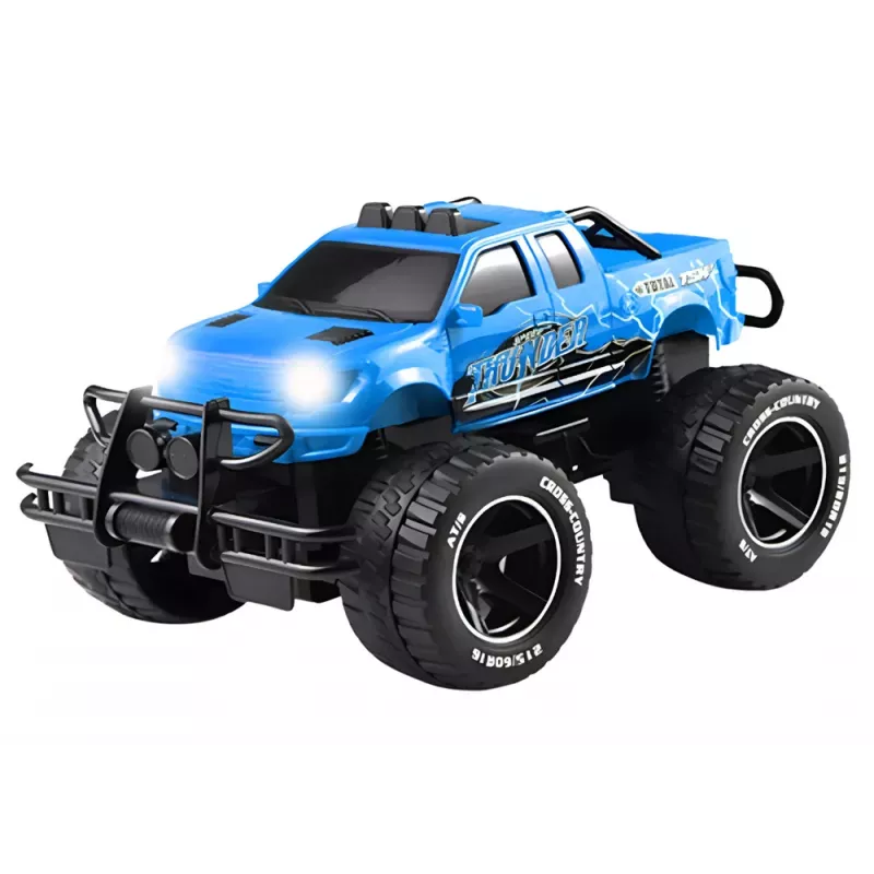 LEAN TOYS Bezvadu Vadāmais Apvidus Auto RC 1:14 Zils