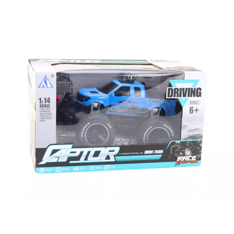 LEAN TOYS Bezvadu Vadāmais Apvidus Auto RC 1:14 Zils