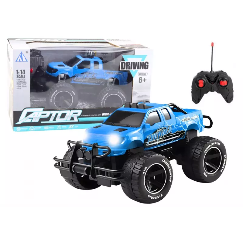 LEAN TOYS Bezvadu Vadāmais Apvidus Auto RC 1:14 Zils
