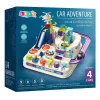 LEAN TOYS Šķēršļu trases interaktīvā autostāvvieta bērniem ar četrām automašīnām