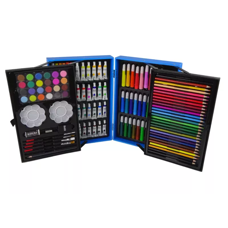 LEAN TOYS Lielais mākslas komplekts koferī 145 gabali Vienradzis