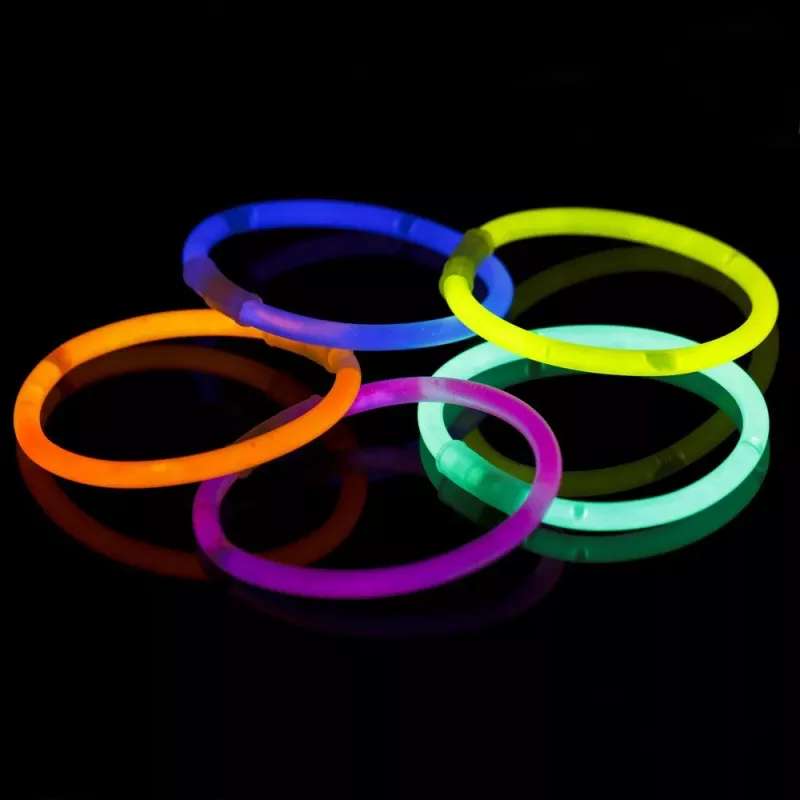 LEAN TOYS Fluorescent Headbands 100 Pieces Many Colors Glow In The Dark
