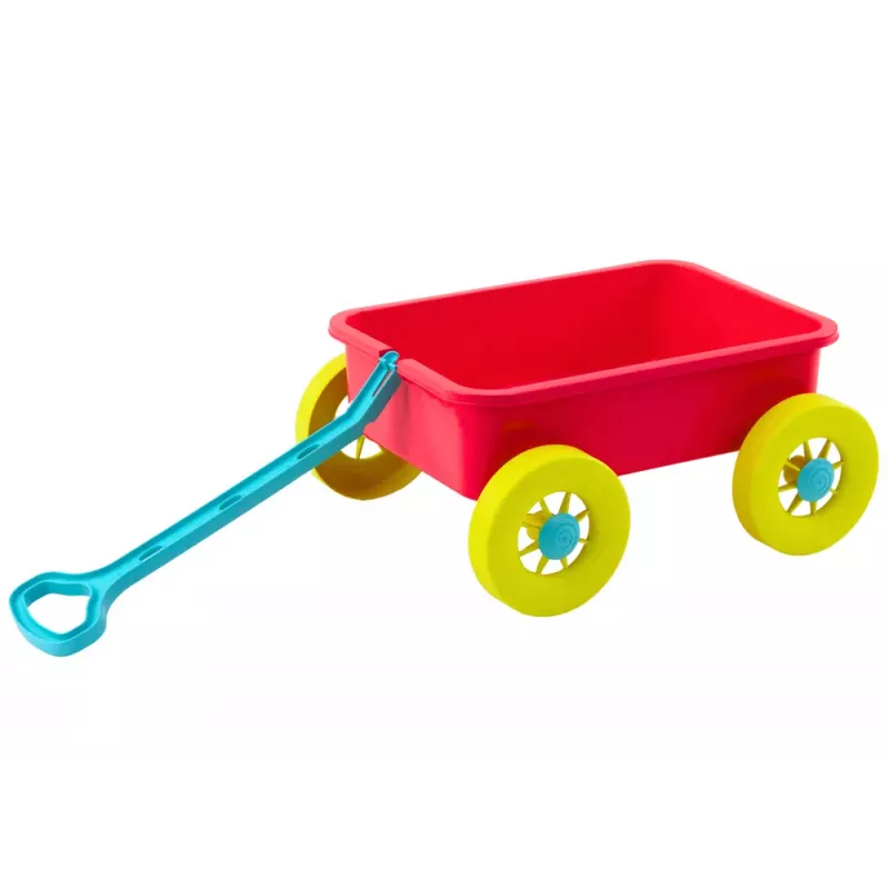 LEAN TOYS Smilšu rotaļlietu ratiņi Pasteļrozā