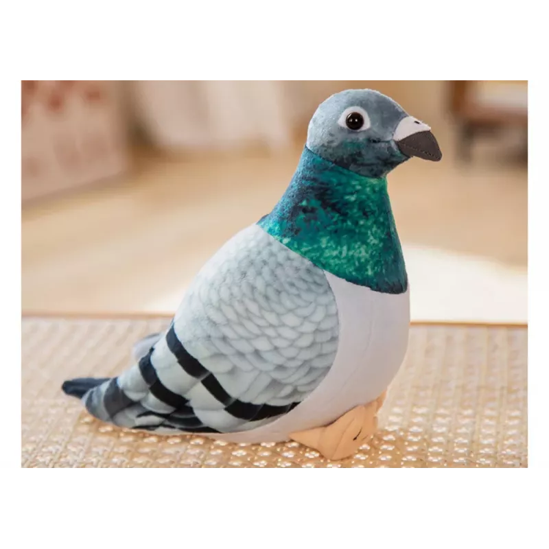 LEAN TOYS Plush Gray Crested Pigeon Mascot 20cm