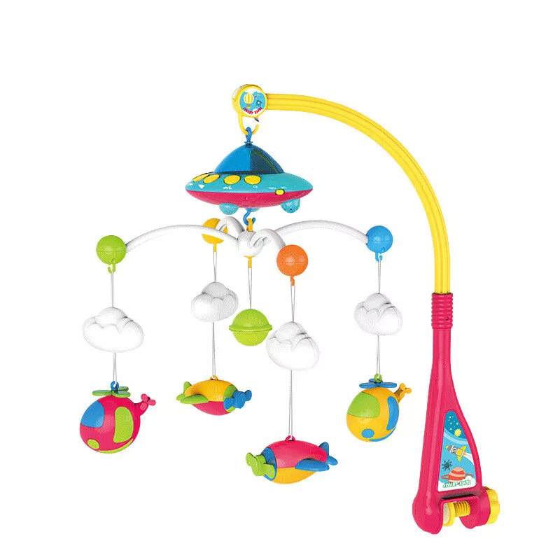 LEAN TOYS Crib Carousel for Baby UFO Planes Projector 108 Melodies