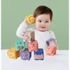 LEAN TOYS Mīksti izglītojoši klucīši Dzīvnieki Cipari Burti Krāsaini 12 gab.