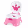 LEAN TOYS Interaktīvs rozā podiņš ar kroņa mūzikas tualeti mazuļiem 5-in-1