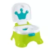 LEAN TOYS Interactive Potty Green with Blue Crown Musical Toilet for Toddlers 5 in 1