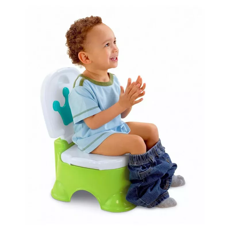 LEAN TOYS Interactive Potty Green with Blue Crown Musical Toilet for Toddlers 5 in 1