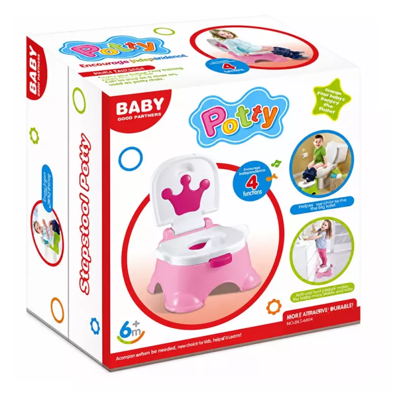 LEAN TOYS Interactive Potty Green with Blue Crown Musical Toilet for Toddlers 5 in 1