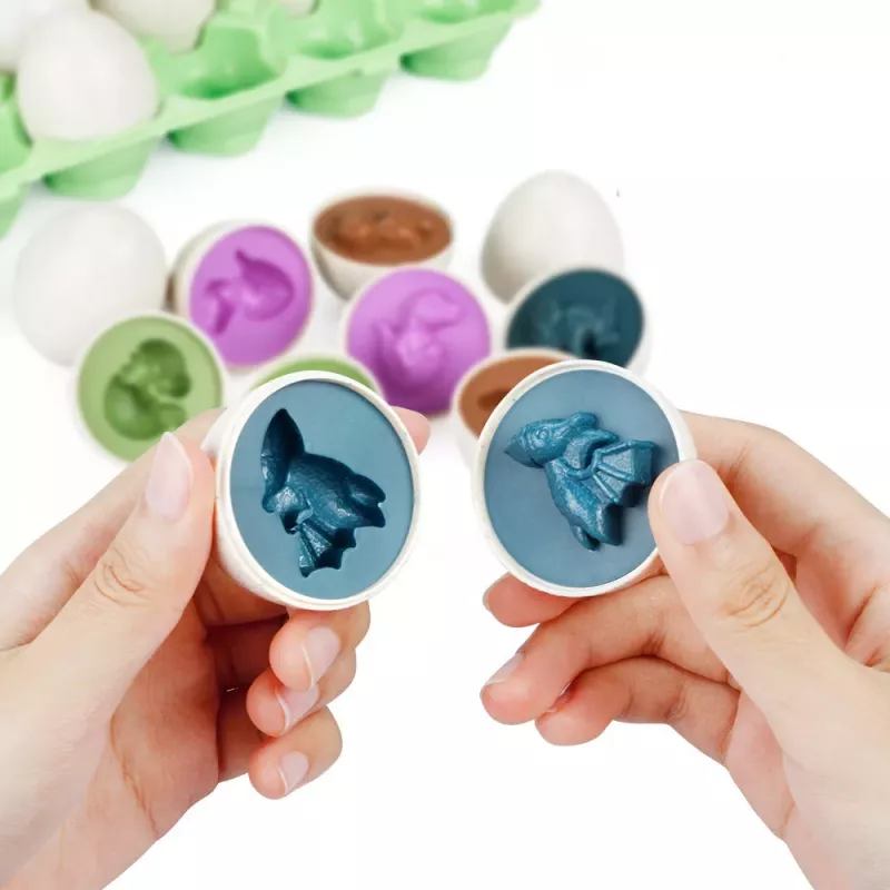 LEAN TOYS Izglītojošs olu šķirotājs Dinozauru puzle 12 gabali