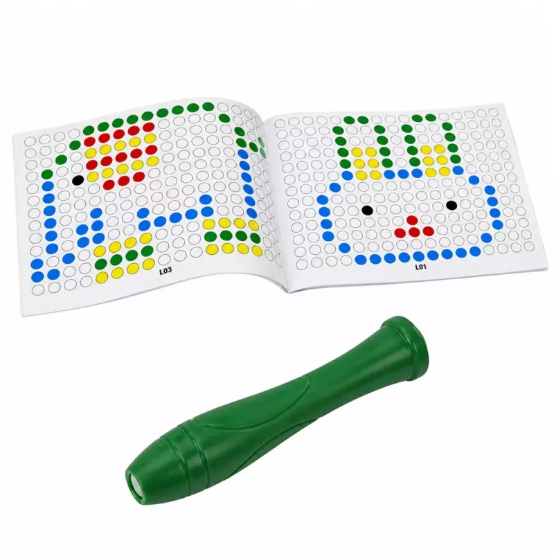 LEAN TOYS Izglītojoša magnētiskā tāfele Dinozauru puzle Zaļa