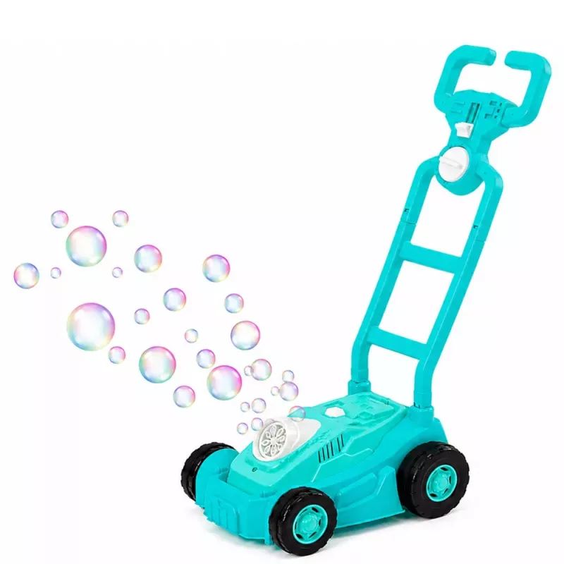 LEAN TOYS Bubble Machine Ride-on Lawn Mower ar Rokturi Zilā Krāsā
