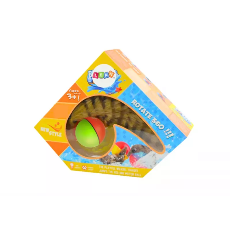 LEAN TOYS Bumba ar pūkainu seska asti interaktīva vannas rotaļlieta