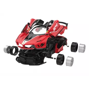 Būvbloķējumu auto RC Rastar 1:18 Ferrari FXXK EVO sarkans 88 gab.