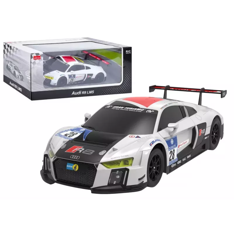 RASTAR Auto R/C 1:24 Ar tālvadību Sporta Audi R8 LMS Balts un Melns