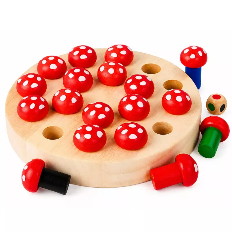 LEAN TOYS Ģimenes atmiņas spēle Sēnes Koka
