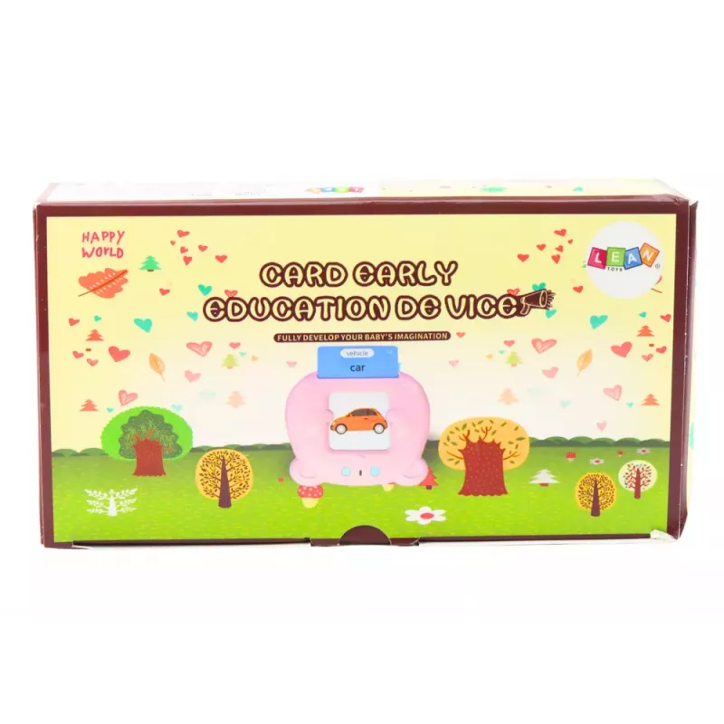 LEAN TOYS Planšete izglītojošām kartēm, mācības poļu un angļu valodā, 224 vārdi, zila