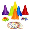 LEAN TOYS Sporta prasmju spēļu komplekts Metiens mērķī 3in1