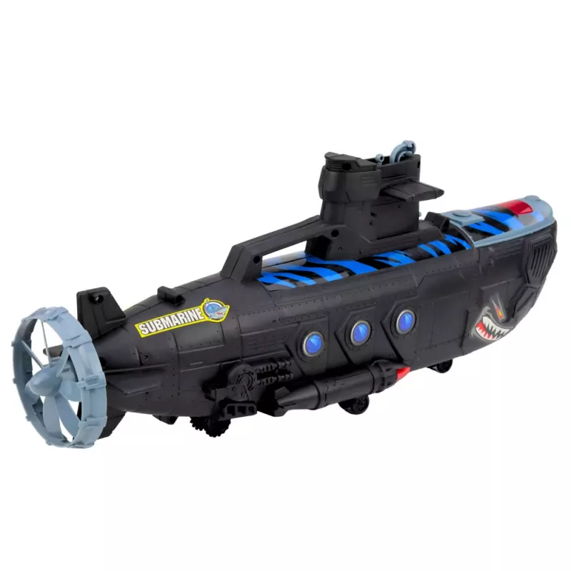 LEAN TOYS Militārā zemūdene Melna Gaismas Skaņas
