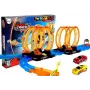 LEAN TOYS Sacīkšu trase ar 4 cilpām, divām 181 cm automašīnām