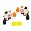 LEAN TOYS 2 gabalu putu šautriņu blasteru komplekts ar 20 piesūcekņu šautriņām - manuāla atsperes darbības rotaļu ieroču komplekts bērniem no 6 gadiem