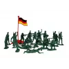 LEAN TOYS Lielais militārais komplekts 100 gab. karavīri un karogi