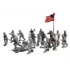 LEAN TOYS Lielais militārais komplekts 100 gab. karavīri un karogi
