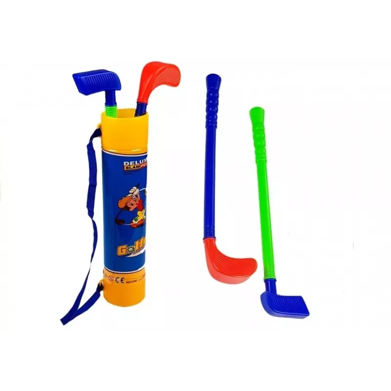 LEAN TOYS Bērnu golfa komplekts ar nūjām, bedrēm, karodziņiem un bumbiņām