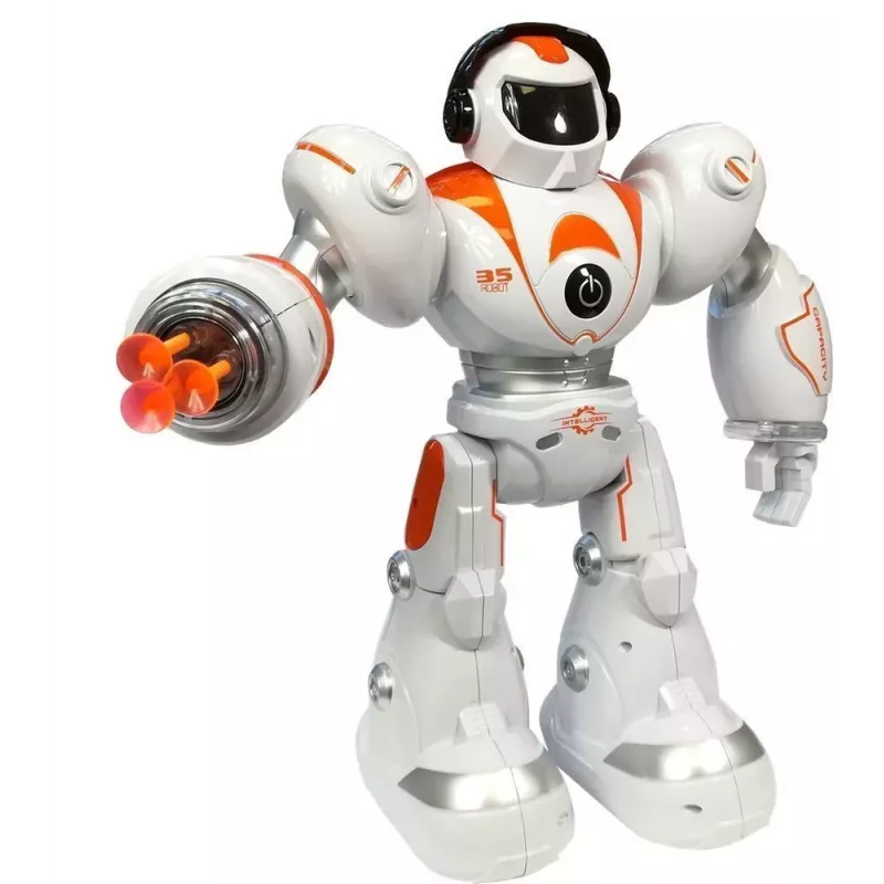 LEAN TOYS Remote Controlled Robot R/C Fires Bullets
