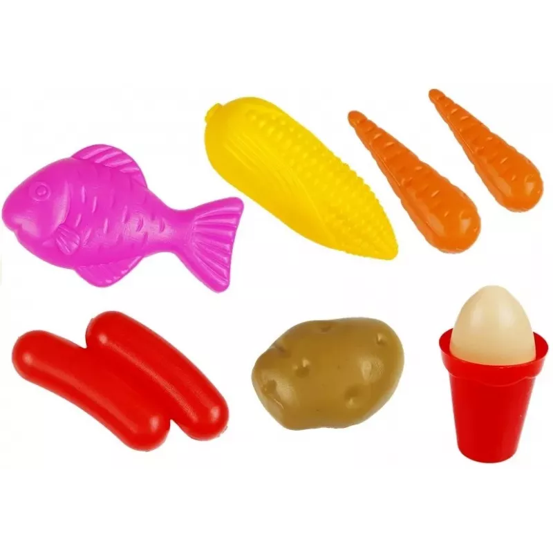 LEAN TOYS Interaktīvā virtuve bērniem ar ledusskapi, ūdens krānu, aksesuāriem, 58 gab.