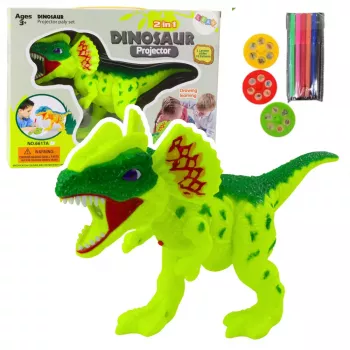LEAN TOYS Dinozur Projector for Drawing and Painting 18 Pictures 2-in-1 Markers