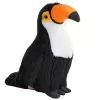 LEAN TOYS Plush Toy Mascot Cuddly Toucan Bird Black and White 30cm