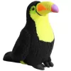 LEAN TOYS Plush Toucan Bird Plush Toy Mascot Cuddly Toy Yellow 30cm