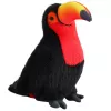 LEAN TOYS Plush Toucan Bird Plush Toy Mascot Cuddly Toy Red 35cm