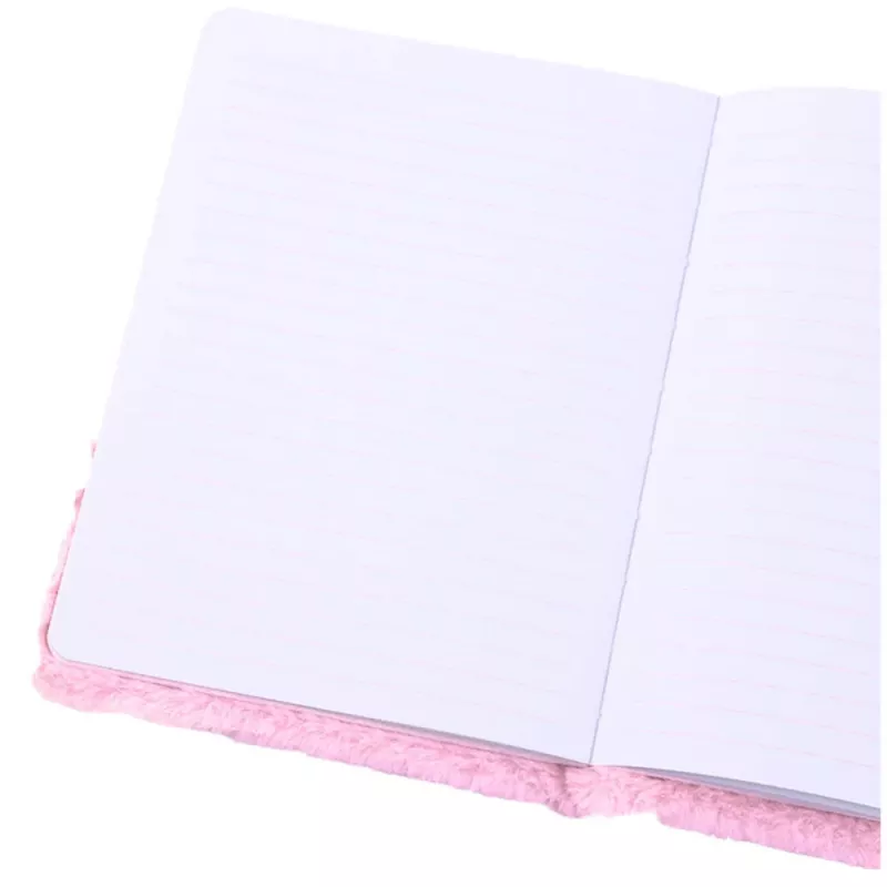 LEAN Plush Fur Notebook Lined Penguin Notebook Colored A5