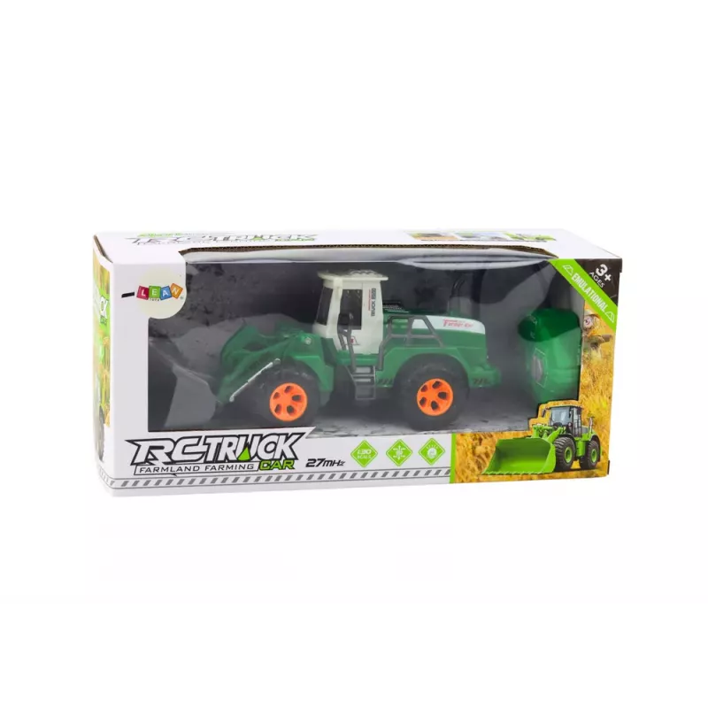 LEAN TOYS Ekskavators Iekrāvējs R/C Tālvadības Paceļamā Roka Zaļš