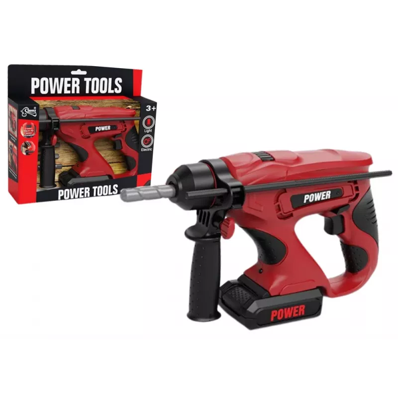 LEAN TOYS DIY Drill Red Battery-Powered Drills 18V Li-Ion 2x1.5Ah
