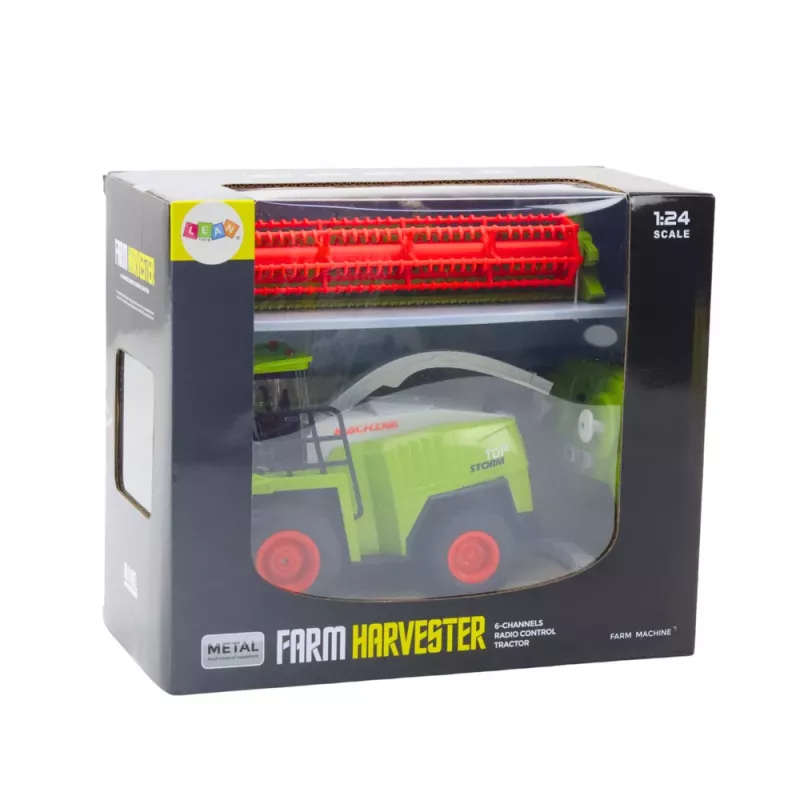 LEAN TOYS Lauksaimniecības kombains ar graudu platformu, tālvadības RC 2.4G