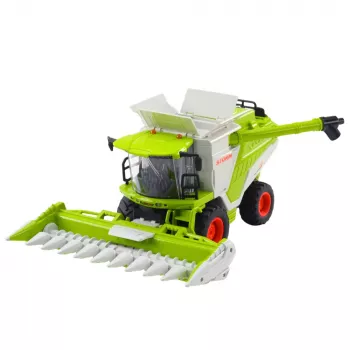 LEAN TOYS Kombains ar kukurūzas vākšanas galvu 2in1 tālvadības RC ar dūmu efektu 2.4G
