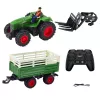 LEAN TOYS Lauksaimniecības traktors ar piekabi un dakšām, tālvadības RC 2.4G