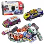 LEAN TOYS Automašīnu komplekts koferī 25 gabali ar ceļa paklāju