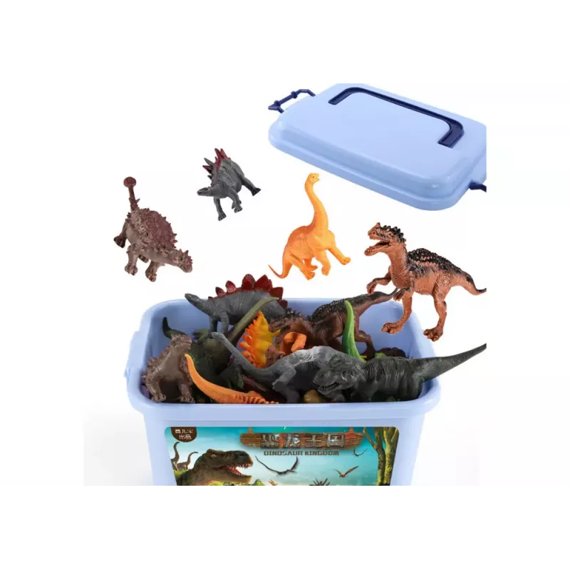 LEAN TOYS Dinozauru figūru komplekts ar parka aksesuāriem 46 gab.