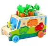 LEAN TOYS Izglītojoša koka automašīnas formu šķirotāja labirinta puzle