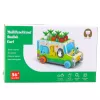 LEAN TOYS Izglītojoša koka automašīnas formu šķirotāja labirinta puzle